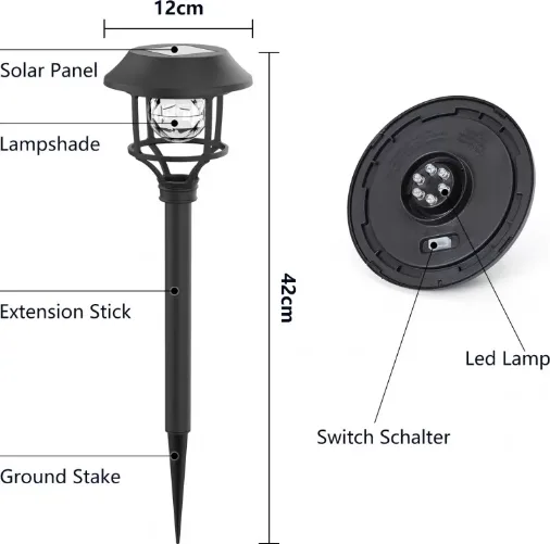 Pack 4 uds Baliza solar jardin Aigostar — foto 8