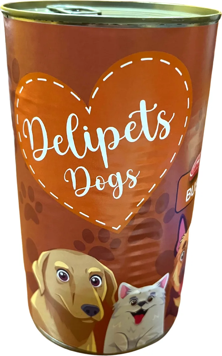 Lata Perro DeliPets Buey 1240 Gr — foto 2