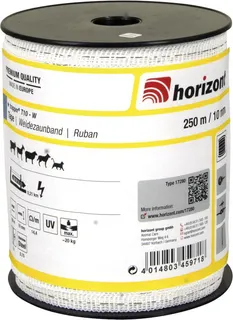 Cinta Conductora Pastor Electrico Horizont Farmer 10 mm 250 Metros
