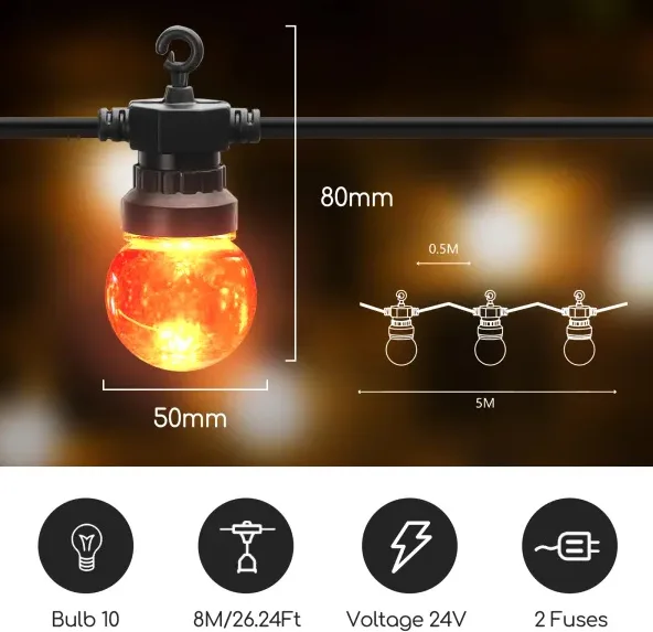 Tira Luz Led Baja Tension 8m 2700K — foto 4