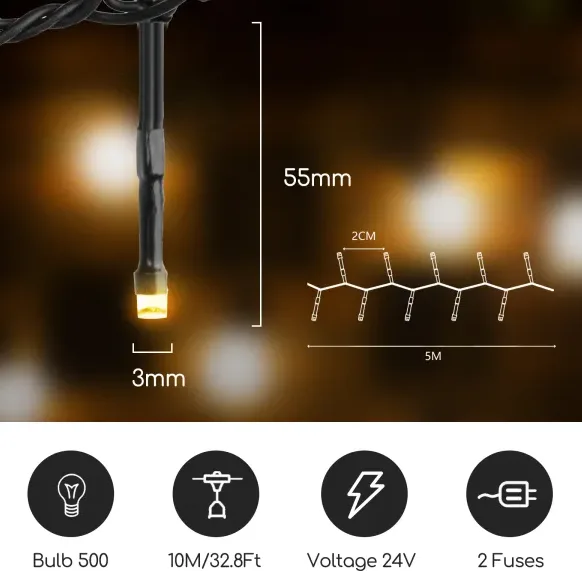 Tira Luz Led Baja Tension 10m 2400K — foto 8