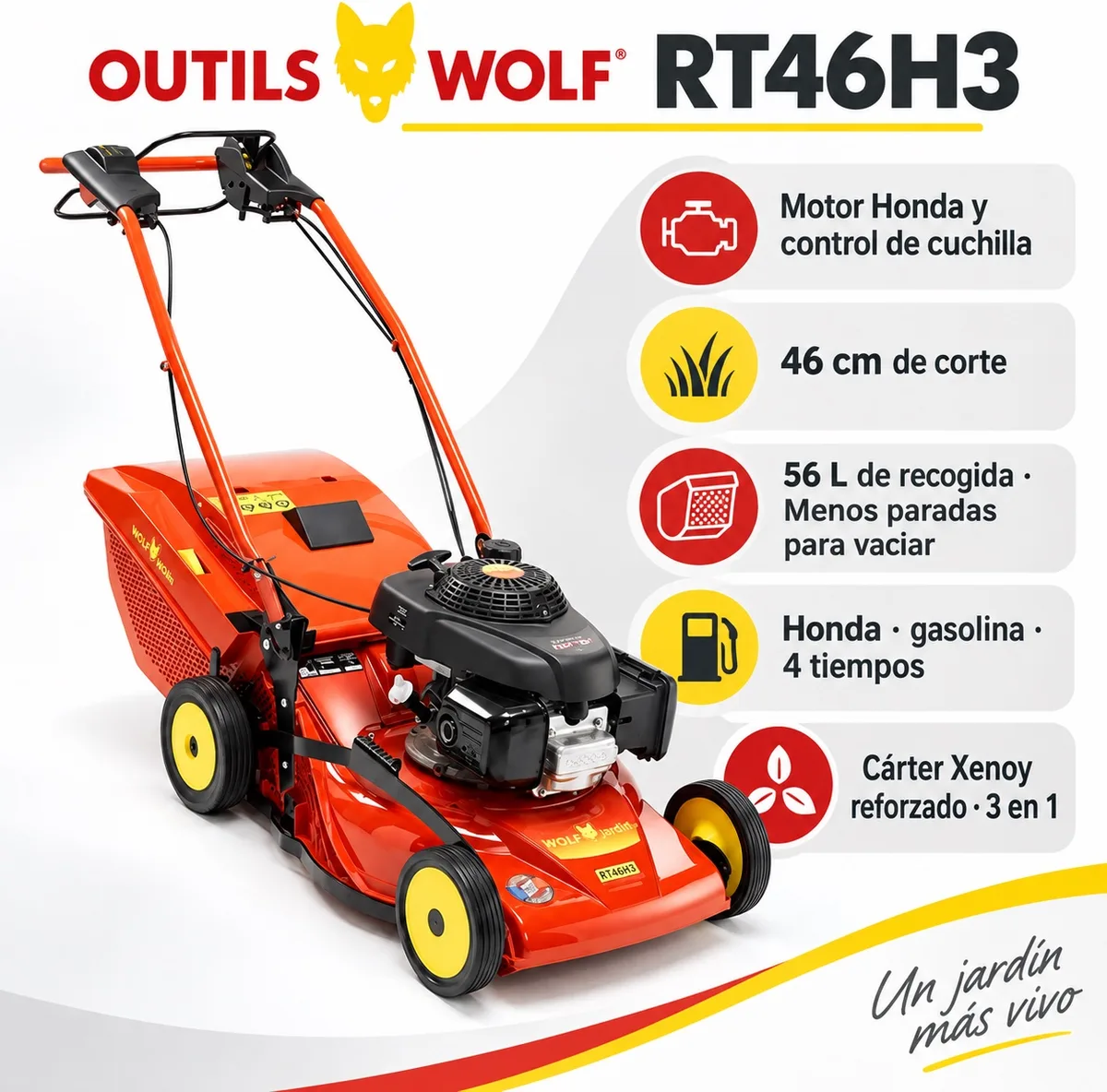 Cortacesped Outils Wolf RT46H3 — foto 2