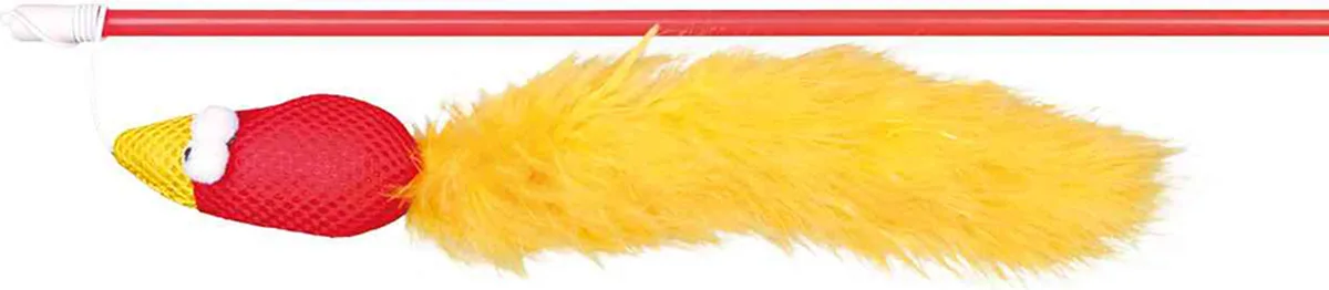 Varita de Juego con Pajaro y Plumas 50 cm