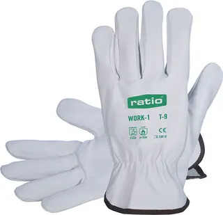 Guante Piel Flor Vacuno Blanco Talla 10 Work 1