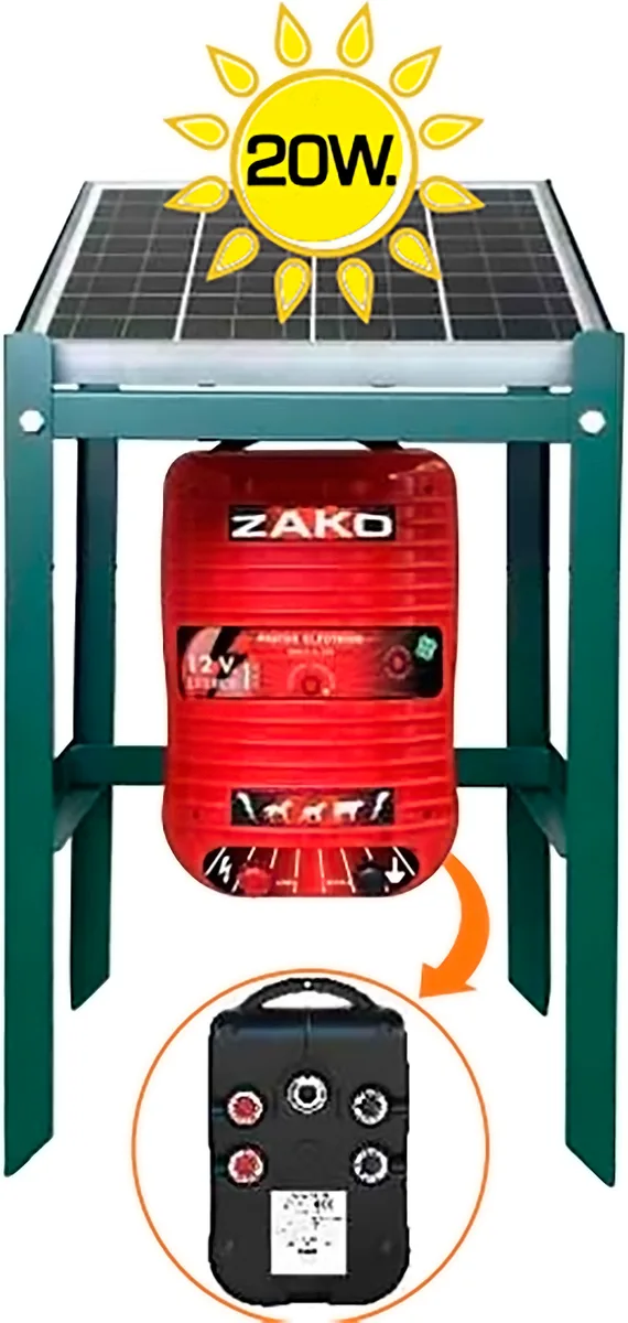 Pastor Electrico Impacto Zako Solar 1 Julio Placa 20W