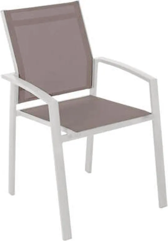 Silla Serie Pavanne Blanco y Marrón Claro — foto principal