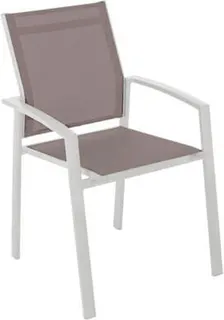 Silla Serie Pavanne Blanco y Marrón Claro