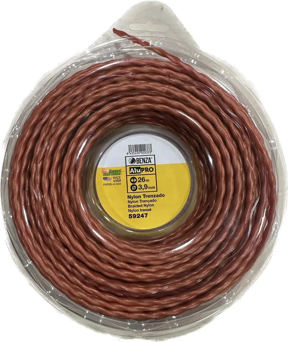 Hilo Desbrozadora Profesional Nylon Trenzado Alum 3,9mmx26m