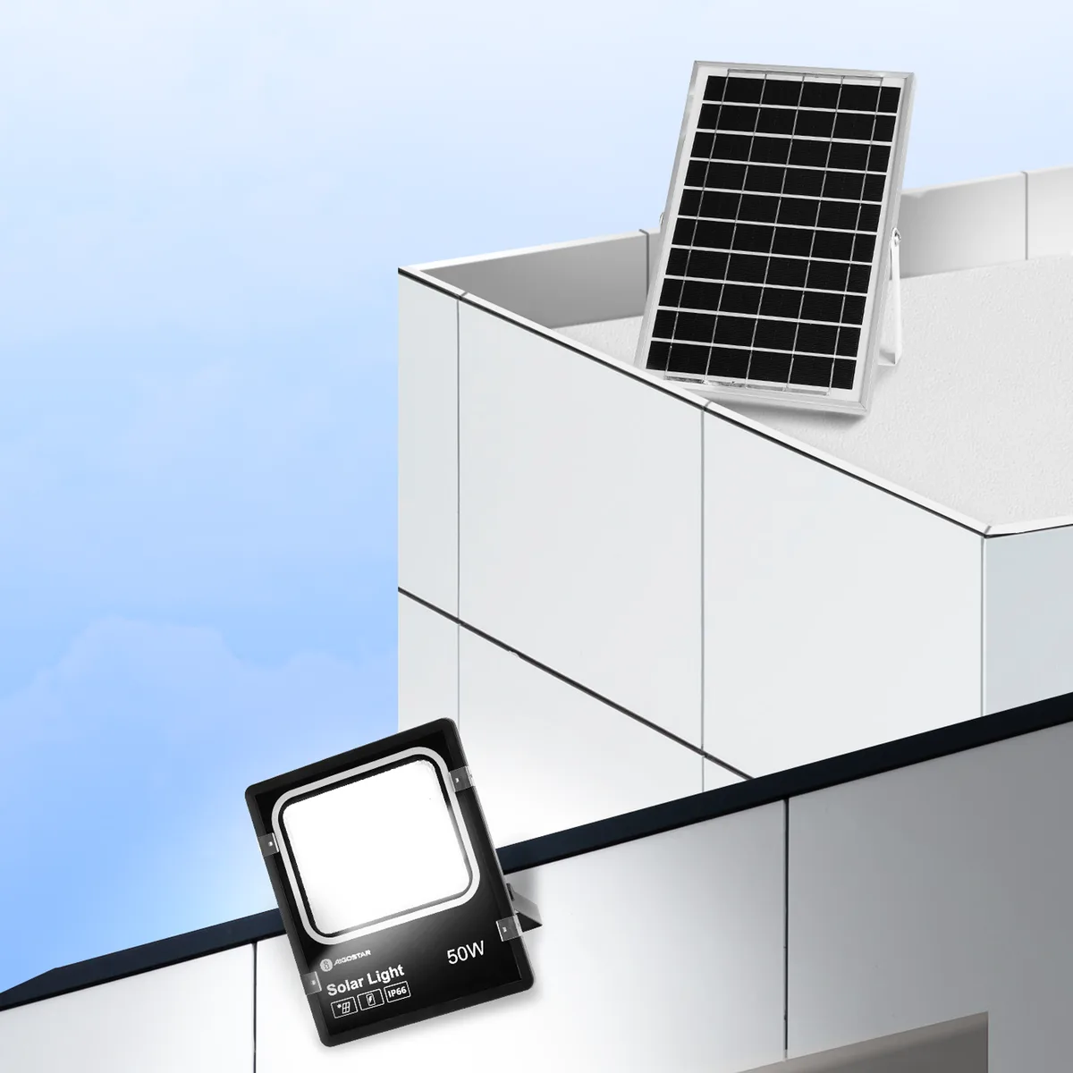 Foco Led con Panel Solar  50W — foto 7