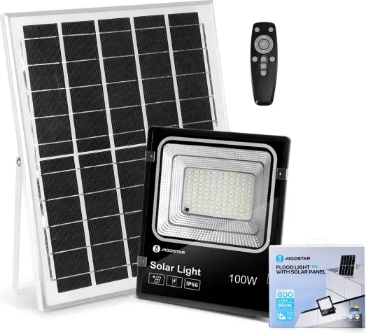 Foco Led con Panel Solar 100W