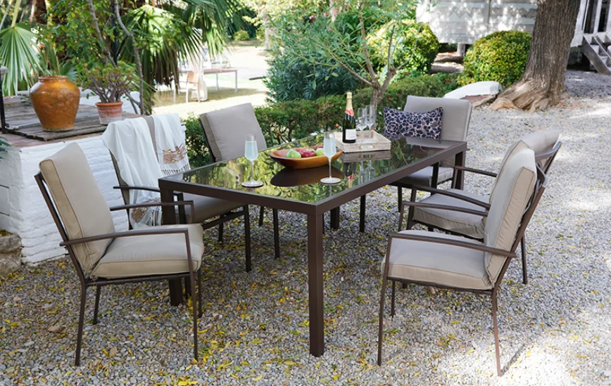 Conjunto Mesa Jardin con 6 Sillones Modelo Madeira — foto 2