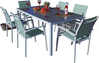 Conjunto Mesa Jardin Maldivas con 6 Sillas