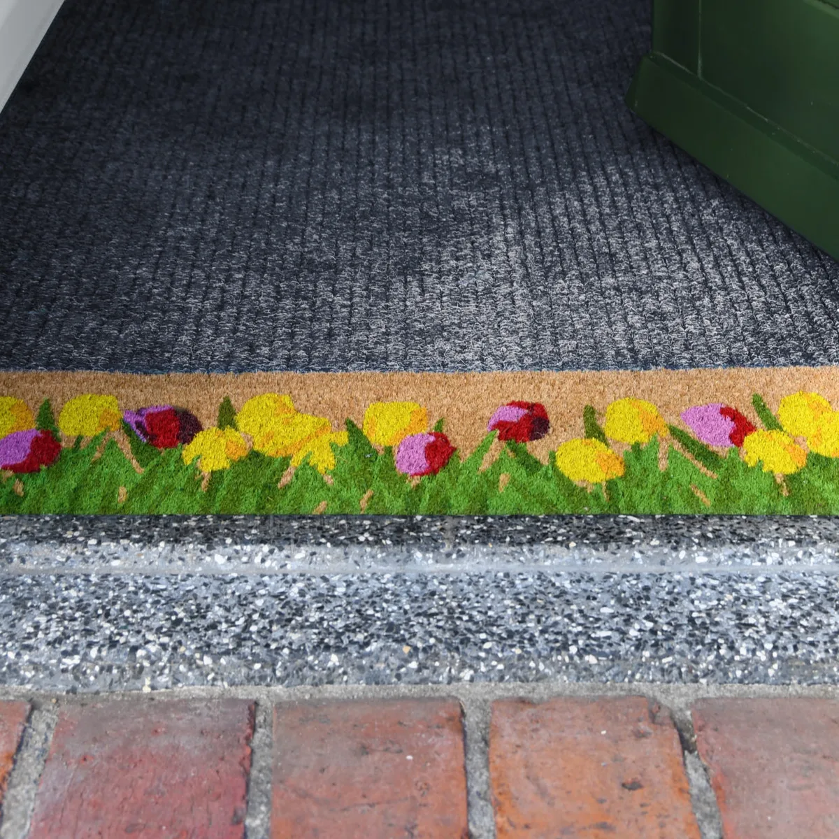 Felpudo Fibra de Coco Tulipanes — foto 2