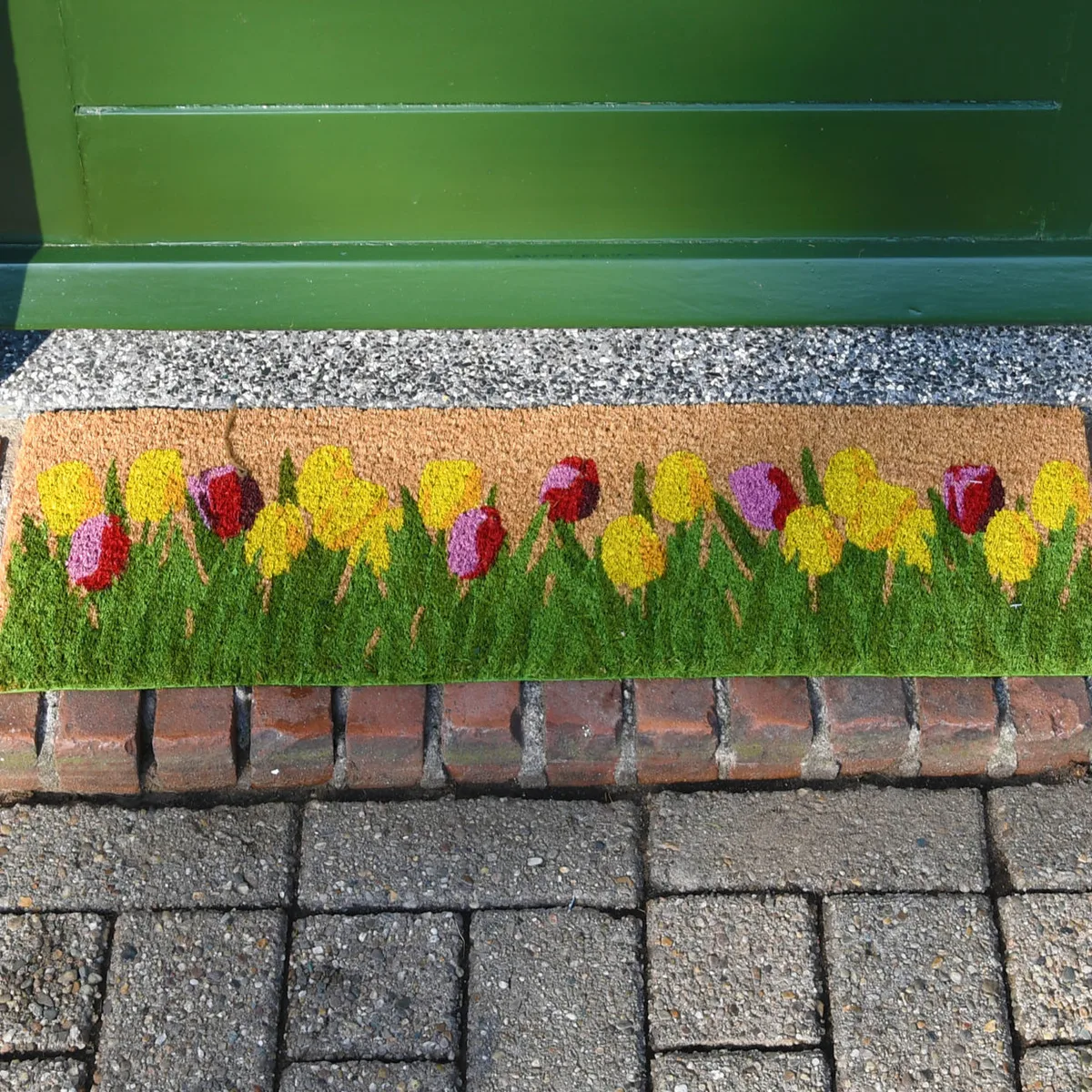 Felpudo Fibra de Coco Tulipanes — foto 3