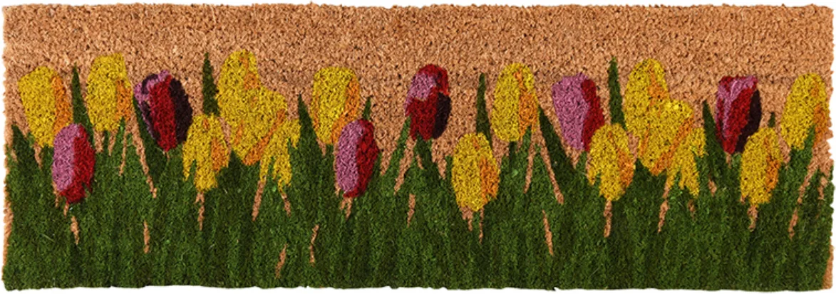 Felpudo Fibra de Coco Tulipanes — foto principal