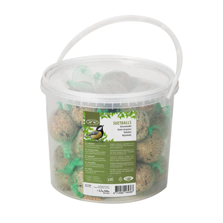 Bolas de Sebo Pajaros Silvestres Cubo 30 Unidades
