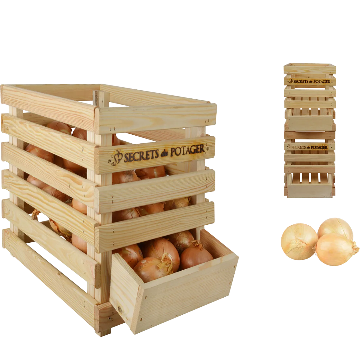 Caja Madera para Cebollas