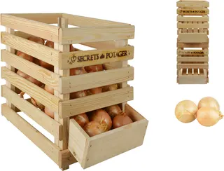 Caja Madera para Cebollas