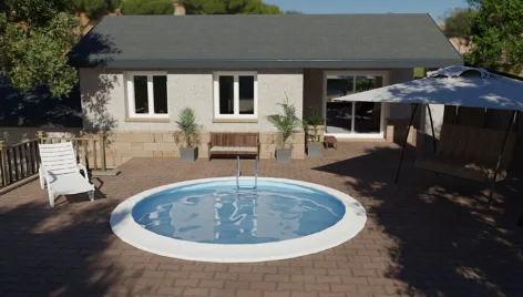 Piscina Enterrada Sumatra Ovalada  Ø420 x 120 cm — foto 2