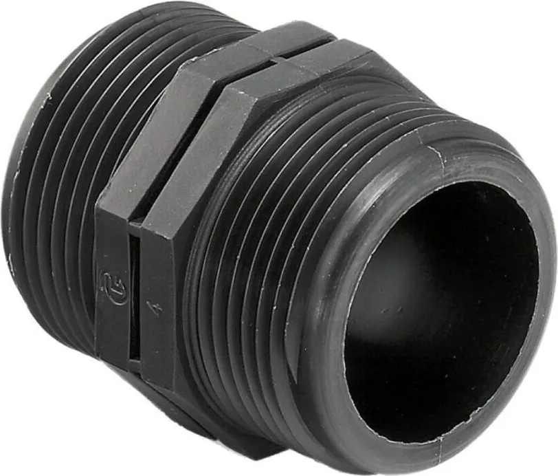 Racor Macho Igual Plastico 1/2"