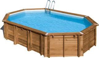 Piscina Sunbay Madera Ovalada 656x456x131 cm