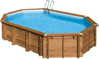 Piscina Sunbay Madera Ovalada 620x395x136 cm