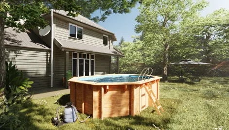 Piscina Sunbay Madera Ovalada 535x335x117 cm — foto 2