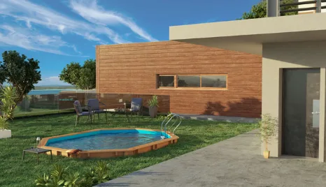 Piscina Sunbay Madera Ovalada 436x336x117 cm — foto 2