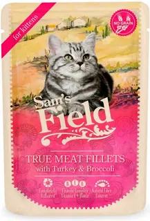 Sam's Field Kitten Filetes Pavo y Brocoli Sobre 85 g