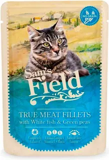 Sam's Field Adult Filetes Pescado Blanco y Guisantes Sobre 85 g