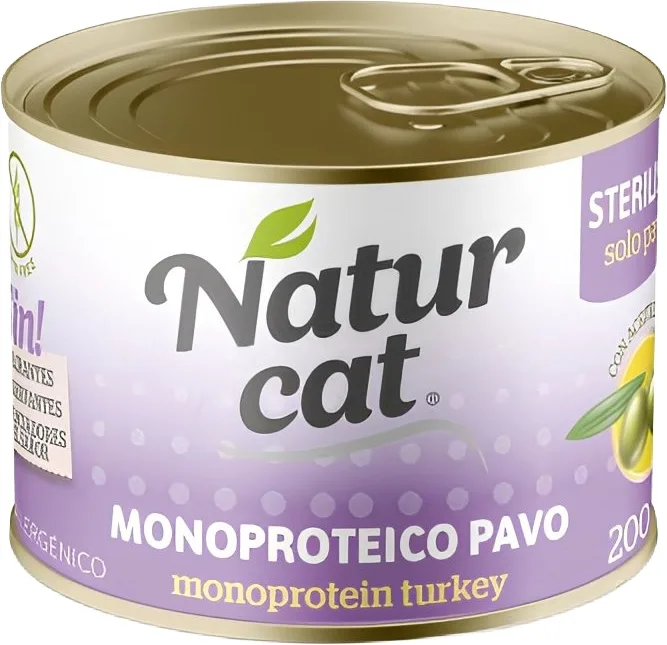 Naturcat Monoproteico Pavo Sterilised 200 gr