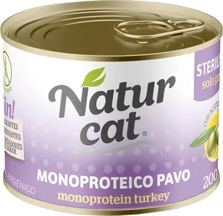 Naturcat Monoproteico Pavo Sterilised 200 gr
