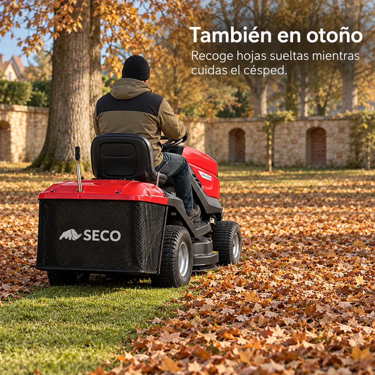 Tractor cortacésped SECO Challenge AJVI 92 cm · recogedor 300 L — foto 5