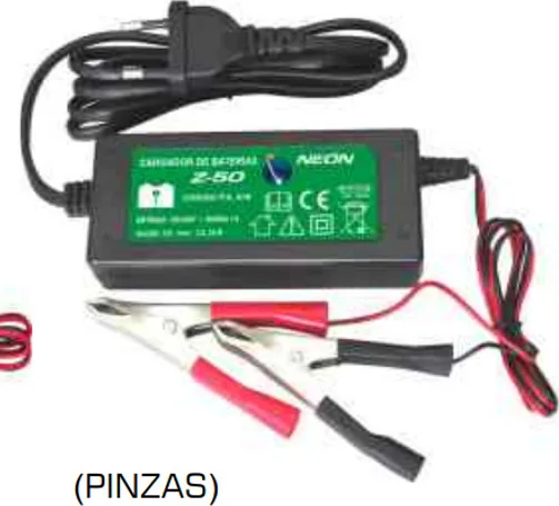 Cargador de Baterias Z-50 para Baterias Pastores Electricos con Pinzas — foto principal