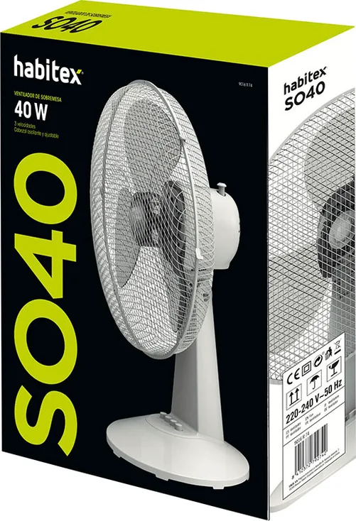 Ventilador de Sobremesa Habitex S040 Blanco — foto 3