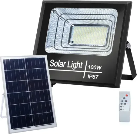 Foco Led con Panel Solar 100W — foto principal