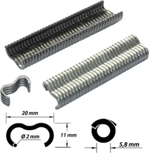 Blister Grapa A/omega-20 Galvanizada 200 Unidades