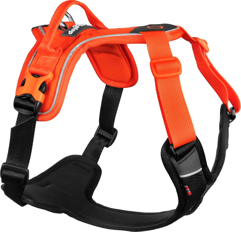 Arnes perro Ramble harness negro/naranja talla L