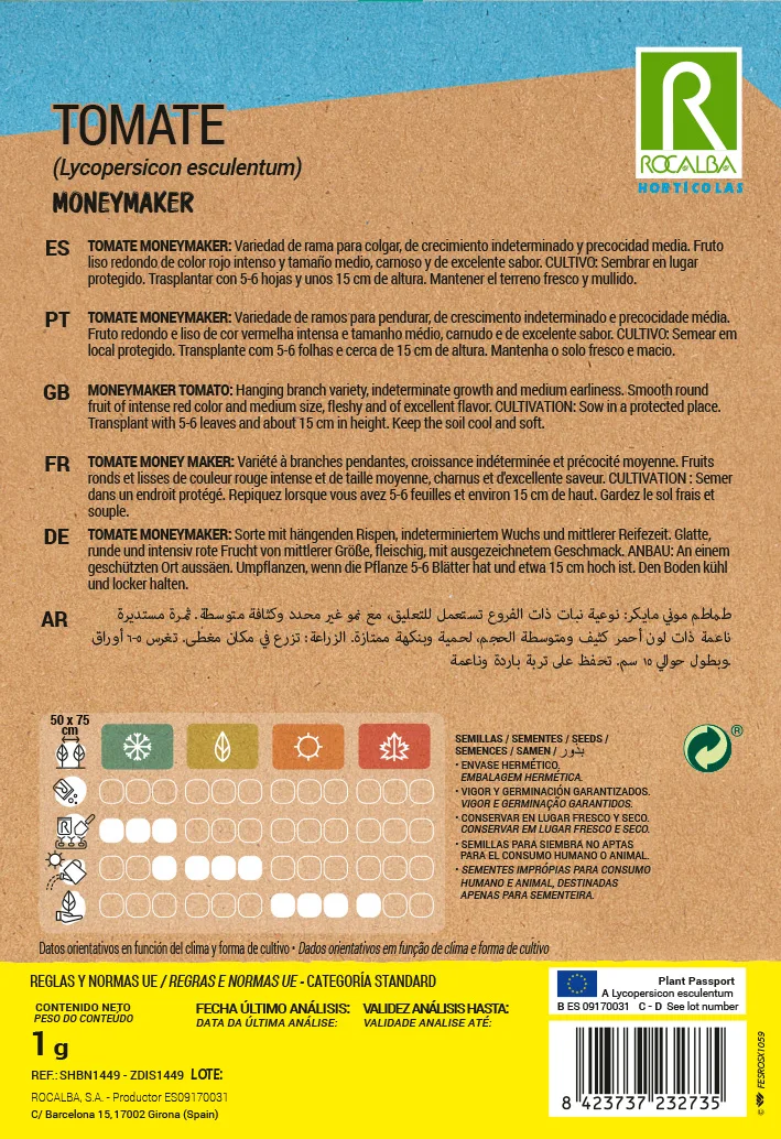 Semilla Tomate Moneymaker — foto 2