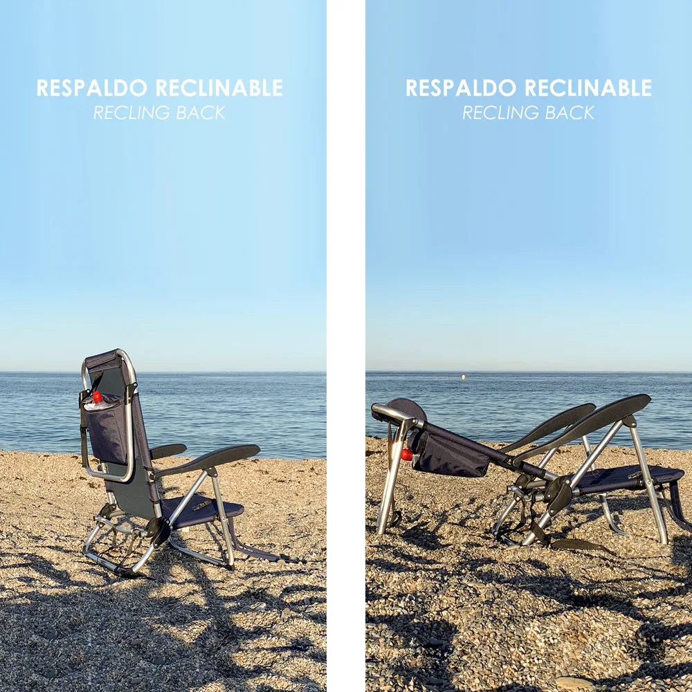 Silla de Playa Mochila con Bolso Isotermico — foto 6