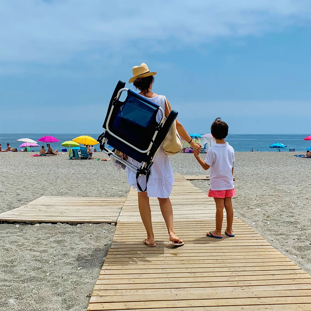 Silla de Playa Mochila con Bolso Isotermico — foto 8