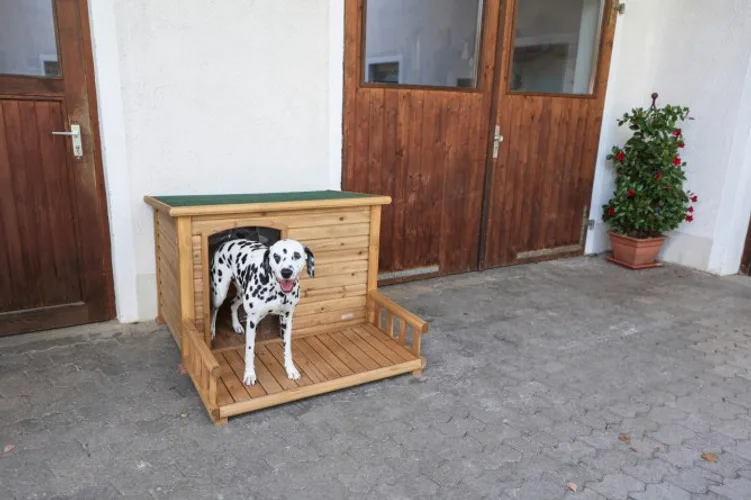 Caseta de Perro con Terraza 113x127x83 cm — foto 6