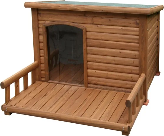 Caseta de Perro con Terraza 113x127x83 cm