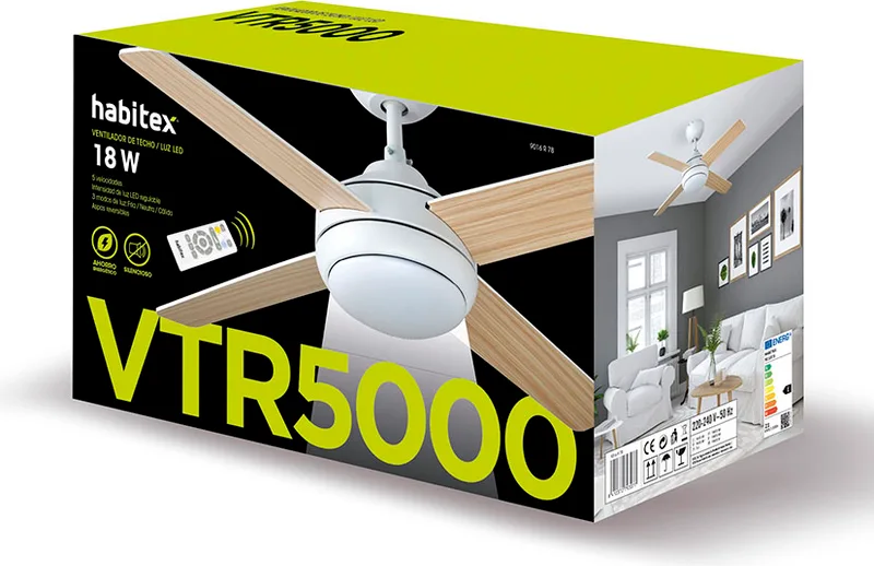 Ventilador techo Led MODELO VTR5000 con mando — foto 2