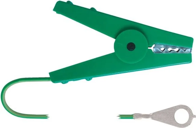 Cable Cerca con Pinza Verde Clavija