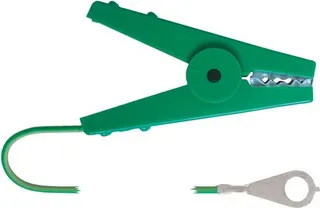 Cable Cerca con Pinza Verde Clavija