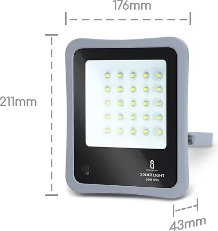 Foco Led con Panel Solar 50W 6500K — foto 7