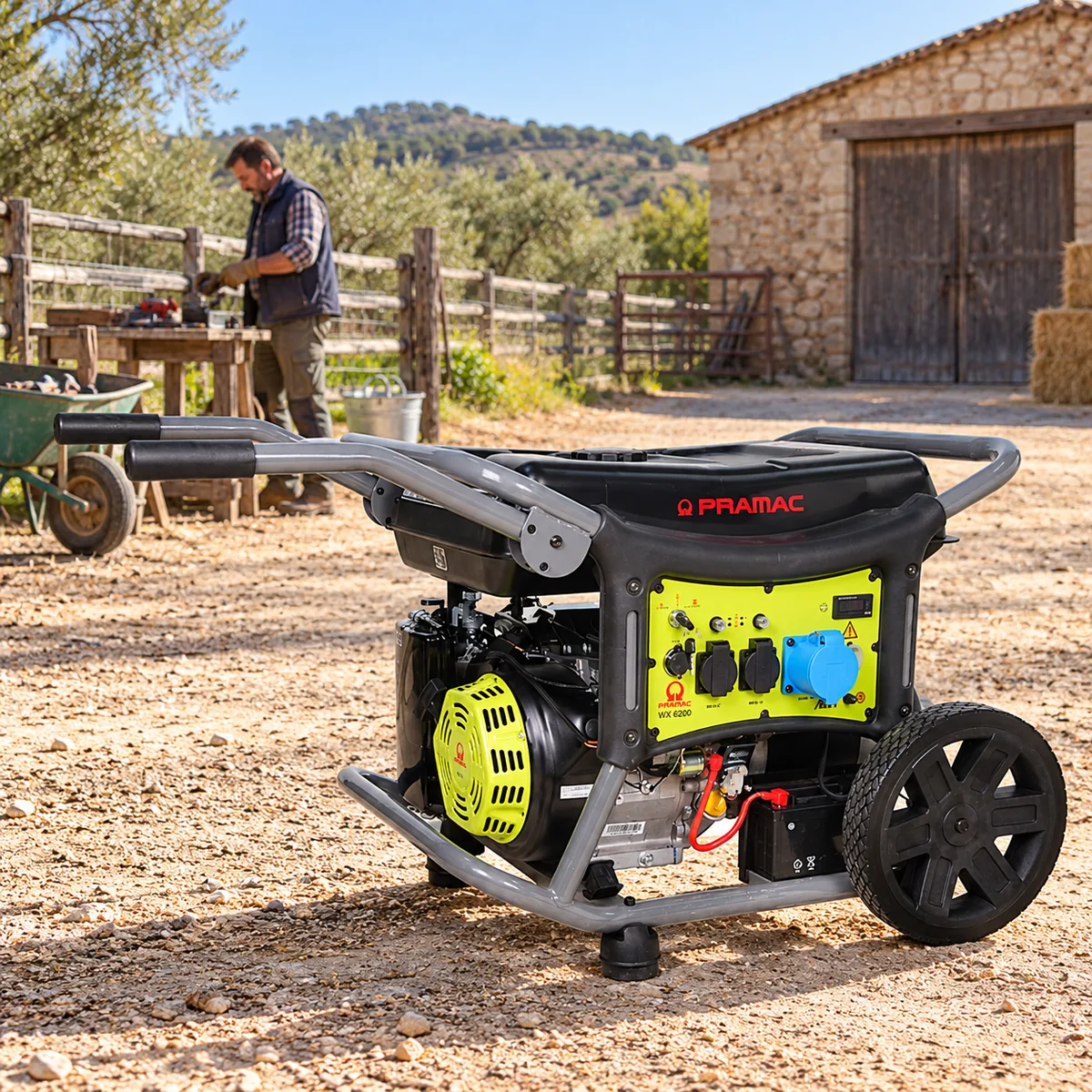Generador de gasolina Pramac WX 6200 ES · 5.300 W · arranque eléctrico · CONN — foto 3