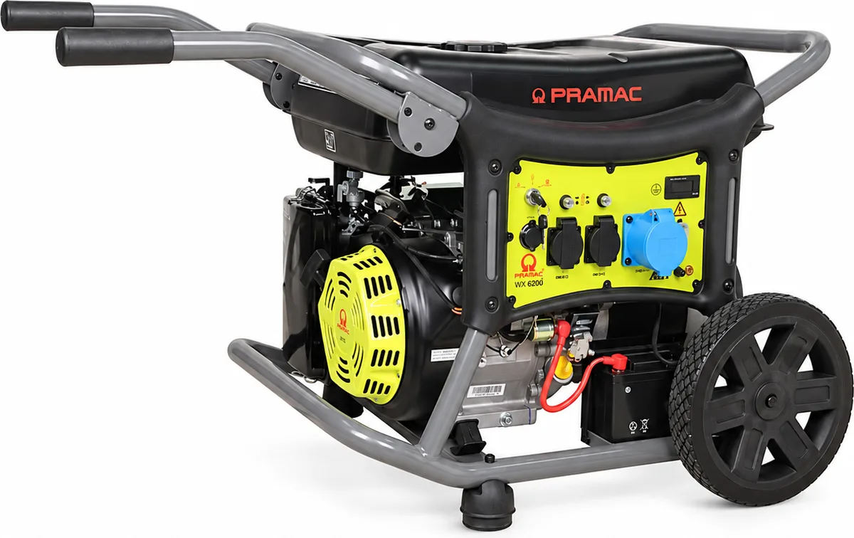 Generador de gasolina Pramac WX 6200 ES · 5.300 W · arranque eléctrico · CONN — fotografía del producto