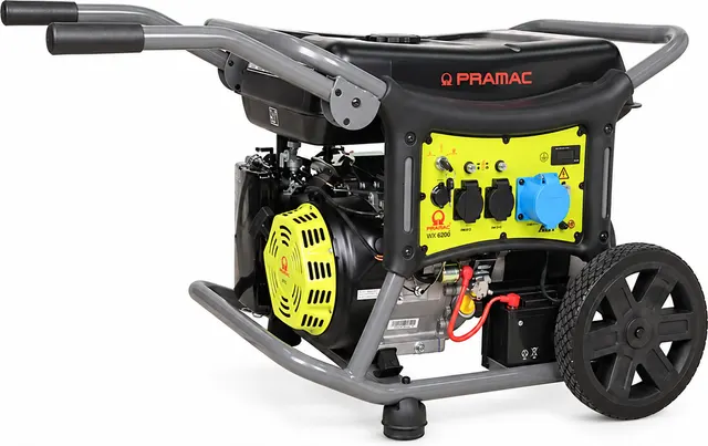 Generador de gasolina Pramac WX 6200 ES · 5.300 W · arranque eléctrico · CONN